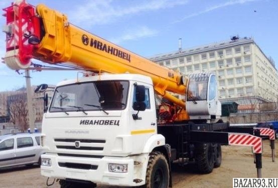 Новый Автокран 25т овоид 30, 7м Ивановец Камаз 6х6