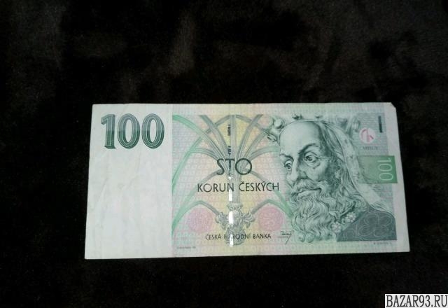 Банкнота фунты,  чешская крона