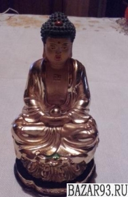 Будда Шакьямуни в позе лотоса,  гипс
