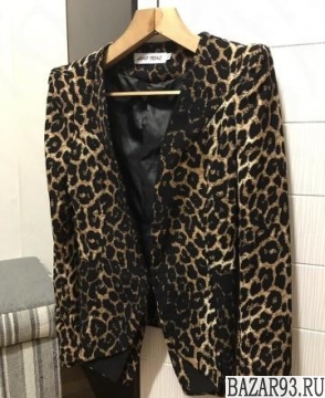 Пиджак леопардовый принт