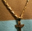 Золотая цепочка с крестом